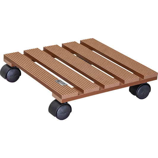 WPC plant dolly, max. load 60 kg, LxW 290 x 290 mm, ochre, pack of 2.