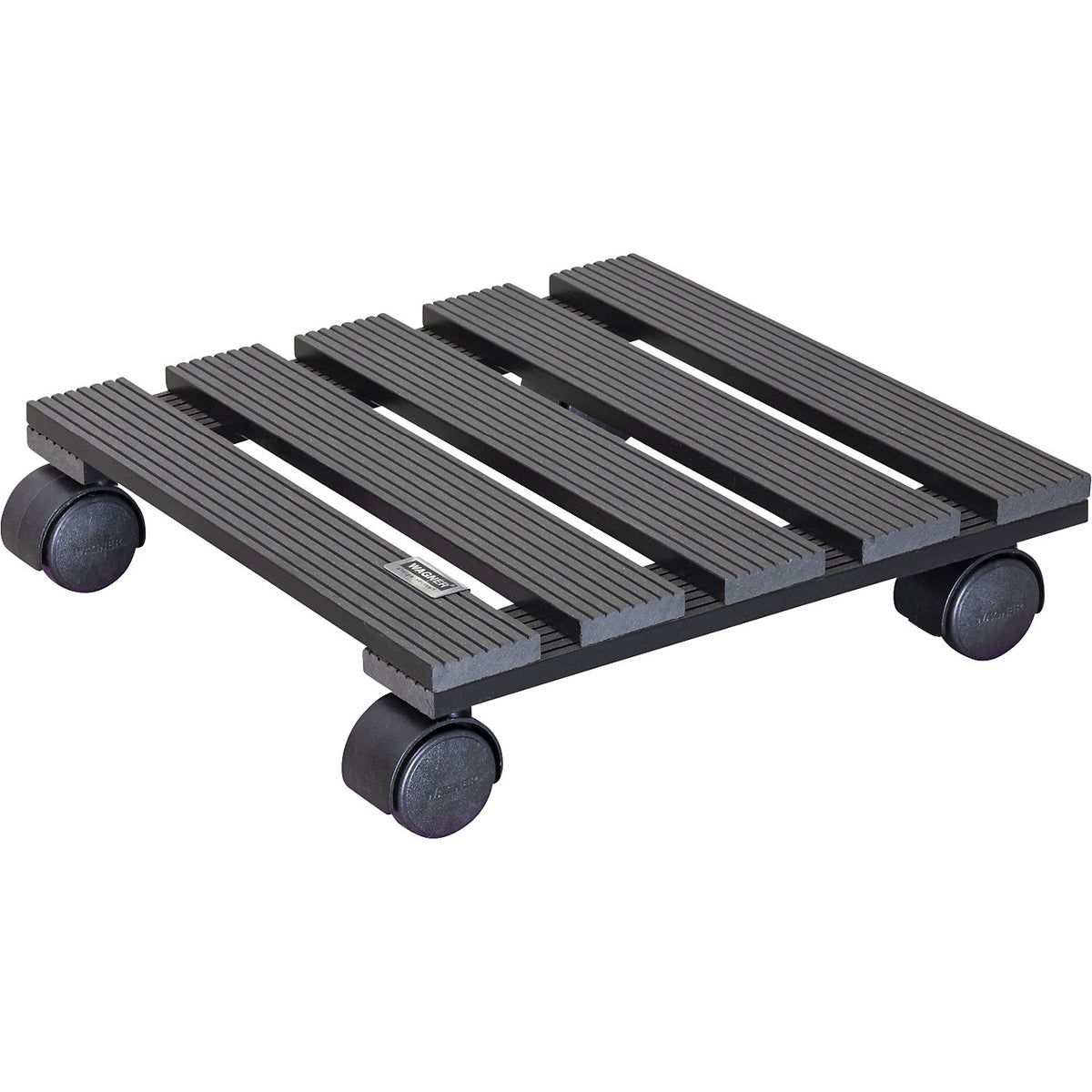 WPC plant dolly, max. load 60 kg, LxW 290 x 290 mm, charcoal, pack of 2.