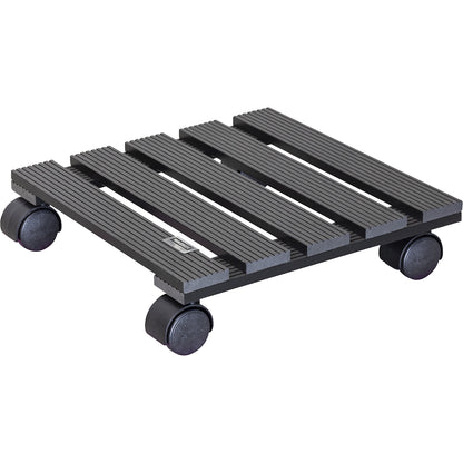 WPC plant dolly, max. load 60 kg, LxW 290 x 290 mm, charcoal, pack of 2.