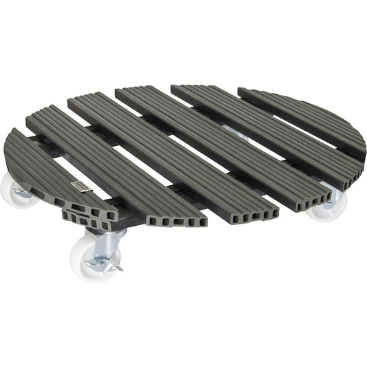WPC plant dolly, max. load 120 kg, LxW 500 x 500 mm, charcoal.