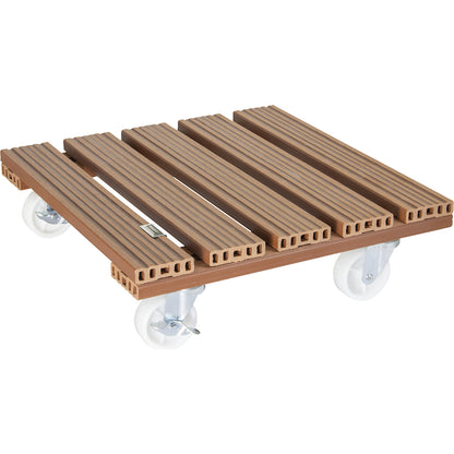 WPC plant dolly, max. load 120 kg, LxW 385 x 385 mm, ochre.
