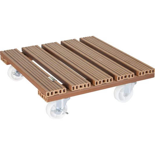 WPC plant dolly, max. load 120 kg, LxW 385 x 385 mm, ochre.