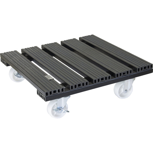 WPC plant dolly, max. load 120 kg, LxW 385 x 385 mm, charcoal.