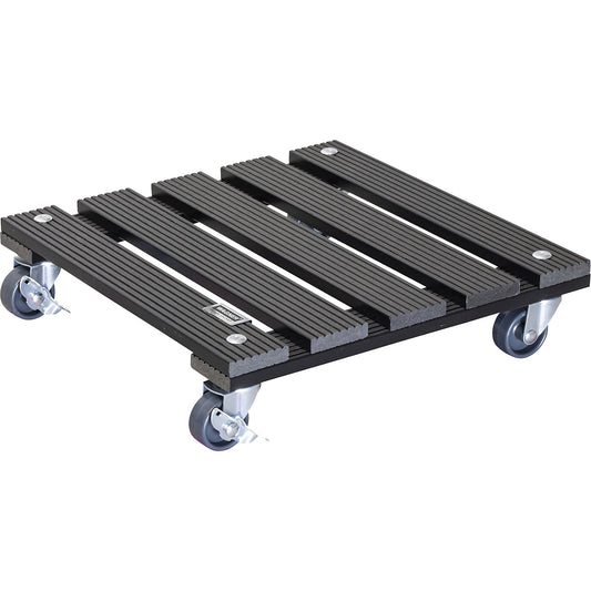 WPC plant dolly, max. load 80 kg, LxW 290 x 290 mm, charcoal.