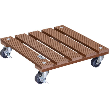WPC plant dolly, max. load 80 kg, LxW 290 x 290 mm, ochre.
