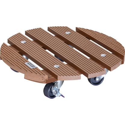WPC plant dolly, max. load 100 kg, LxW 290 x 290 mm, ochre.