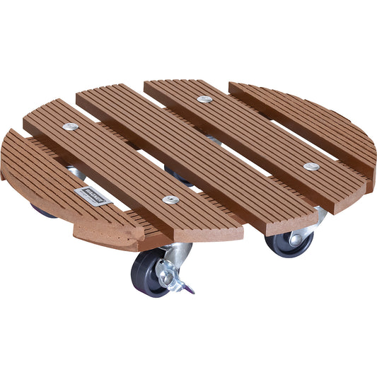 WPC plant dolly, max. load 100 kg, LxW 290 x 290 mm, ochre.