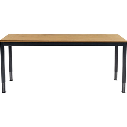 Height adjustable work table, 45 x 45 mm rectangular tubing, multiplex worktop, WxD 1500 x 700 mm.