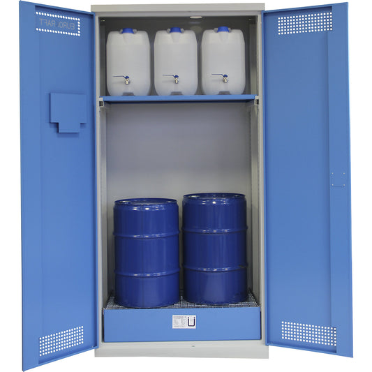 Drum cupboard, HxWxD 1950 x 950 x 500 mm, with shelf.