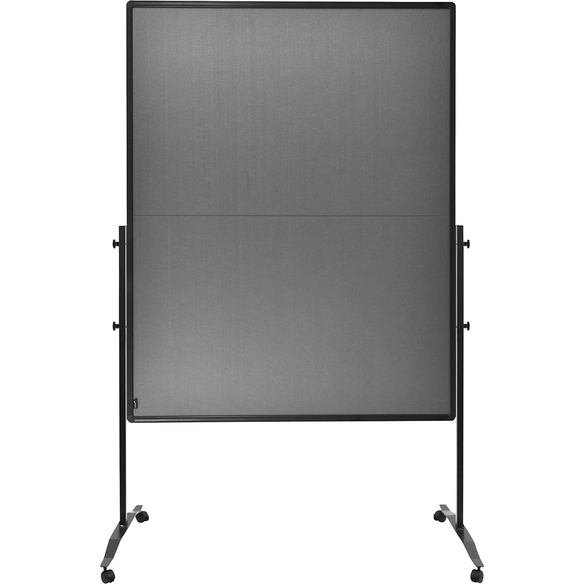 Premium Plus mobile pinboard, board size 1200 x 1500 mm, felt, grey, folding.