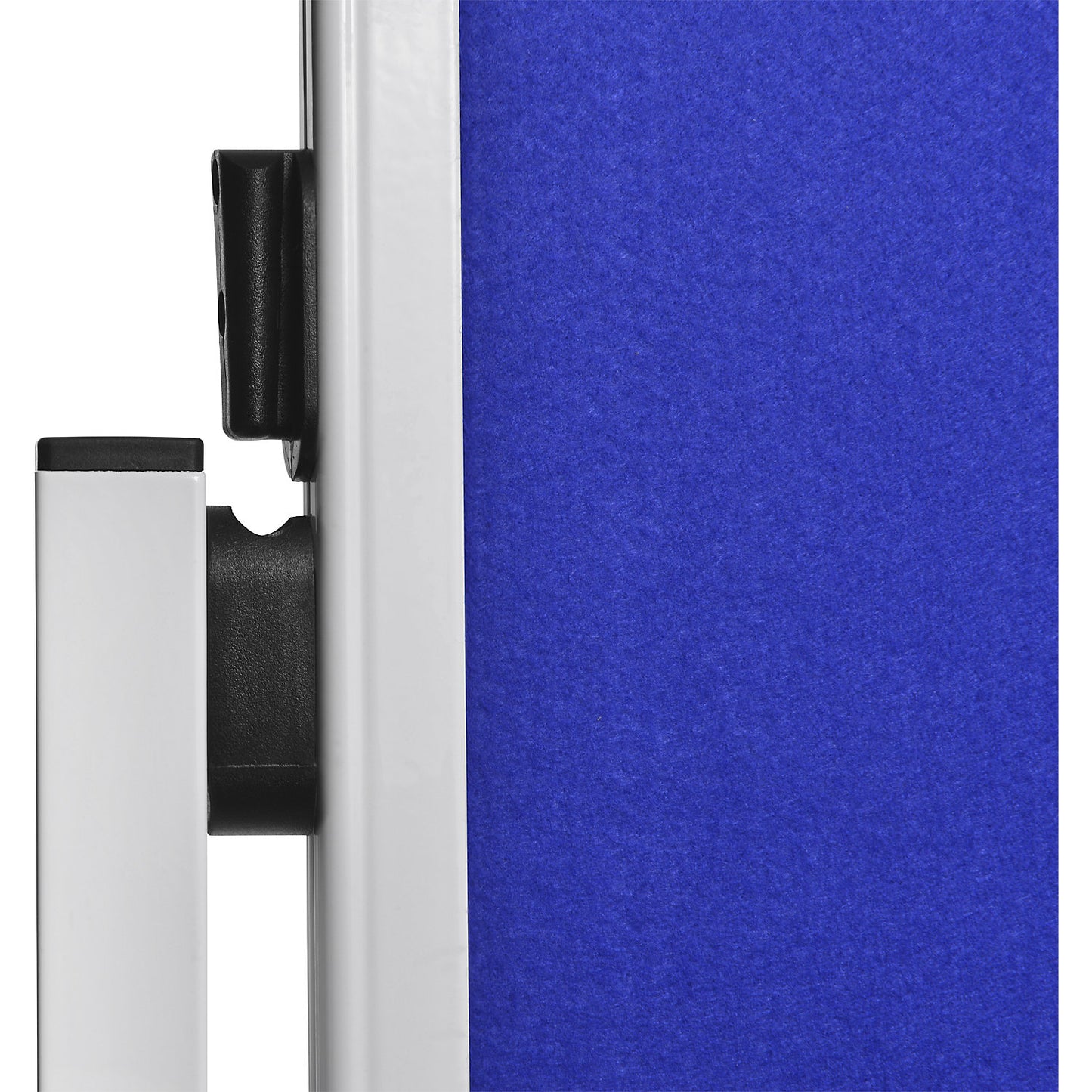 ECONOMY mobile pinboard, board size 1200 x 1500 mm, felt, blue, fixed.