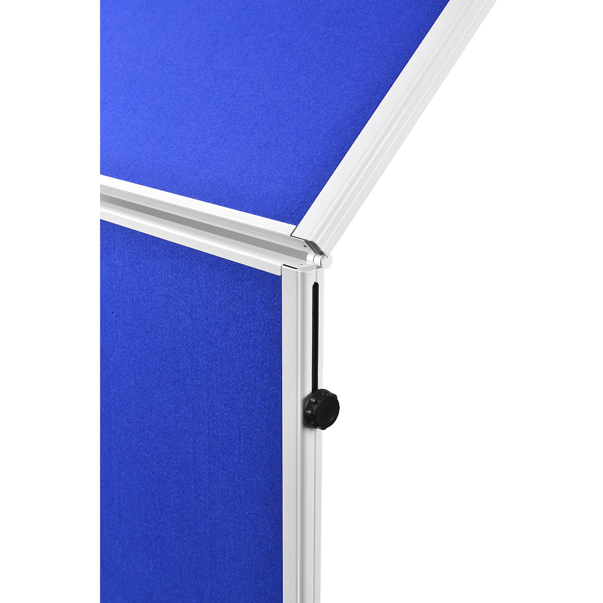 ECONOMY mobile pinboard, board size 1200 x 1500 mm, felt, blue, folding.