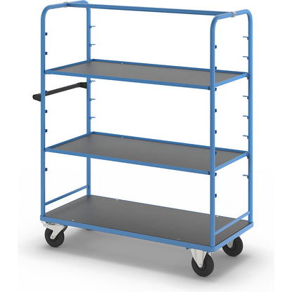 Shelf trolley, for 8 shelves, incl. 2 shelves.