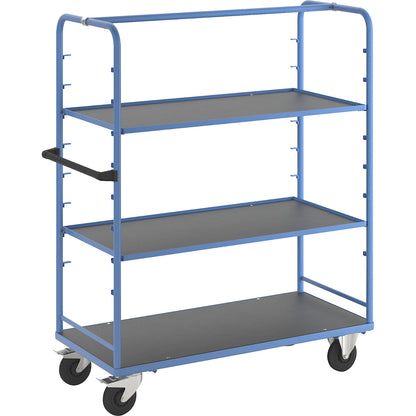 Shelf trolley, for 8 shelves, incl. 2 shelves.