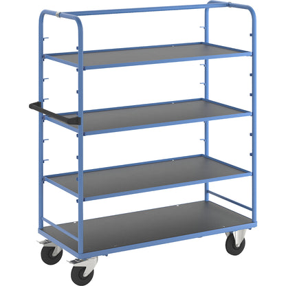 Shelf trolley, for 8 shelves, incl. 3 shelves.