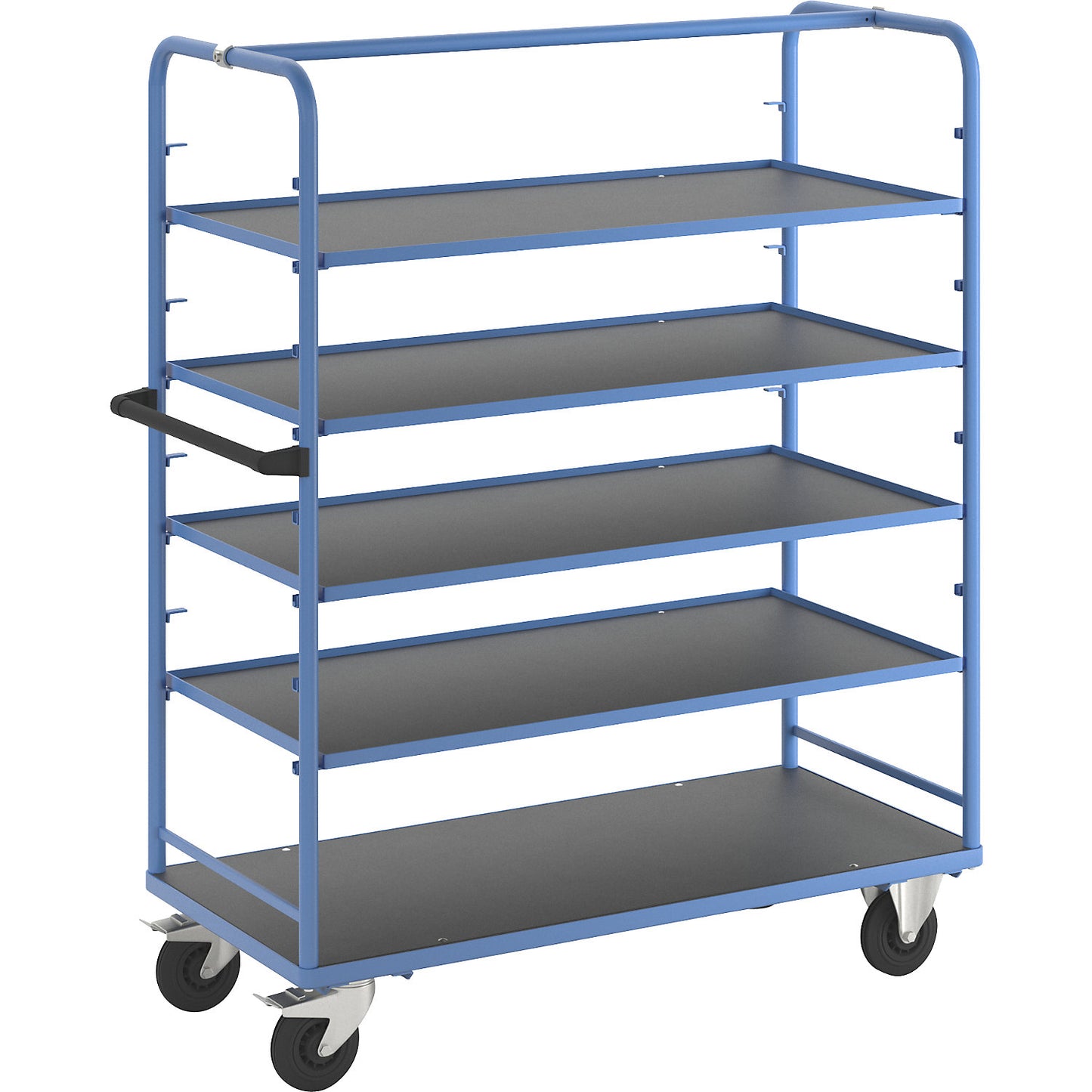 Shelf trolley, for 8 shelves, incl. 4 shelves.