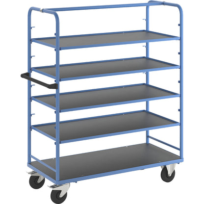 Shelf trolley, for 8 shelves, incl. 4 shelves.
