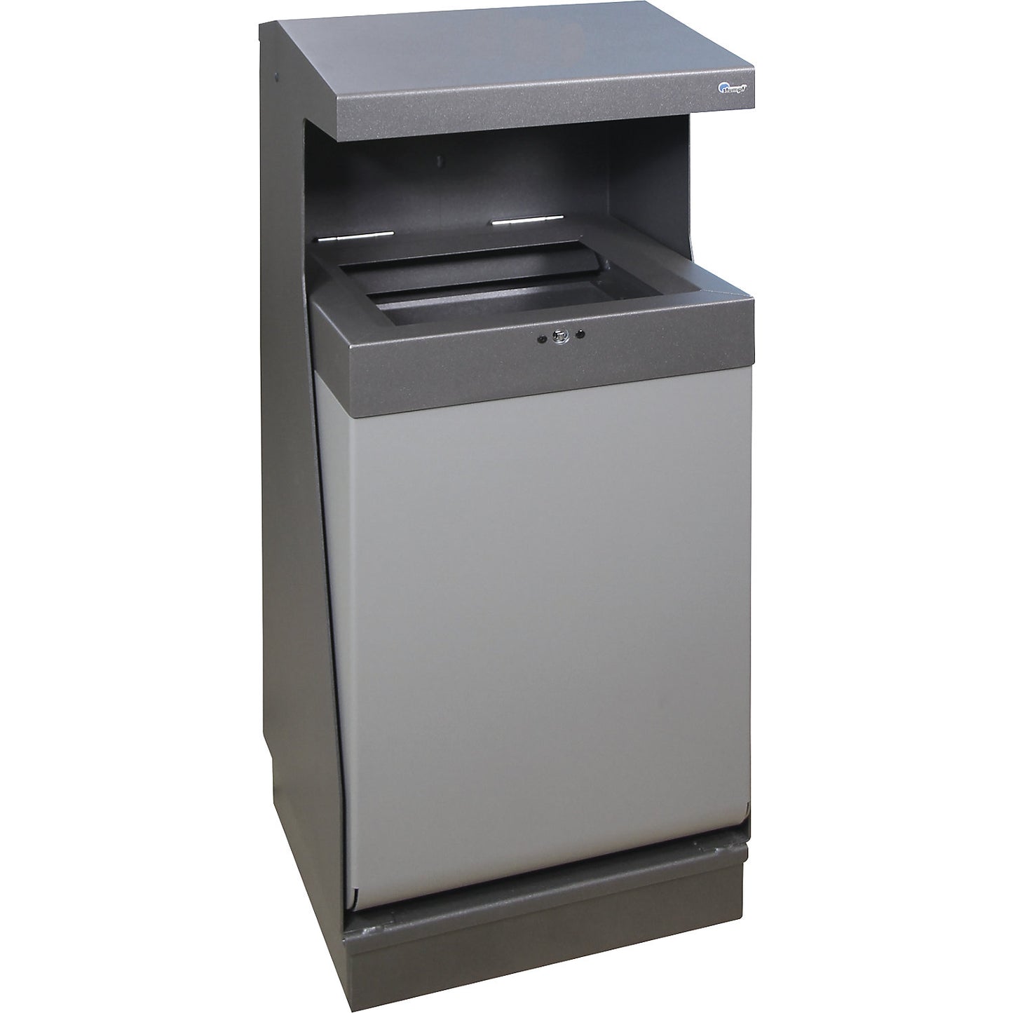 Outdoor waste collector, steel, capacity 75 l, grey.