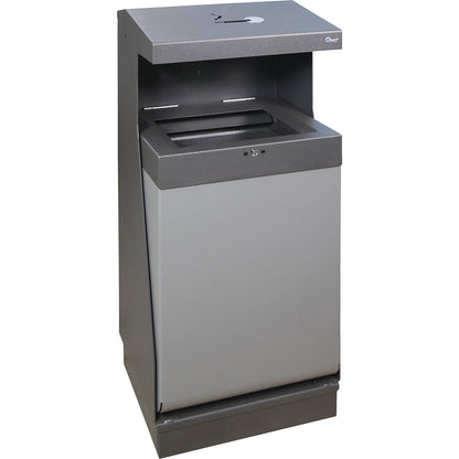 Waste collector with ashtray, capacity 75 l, grey.