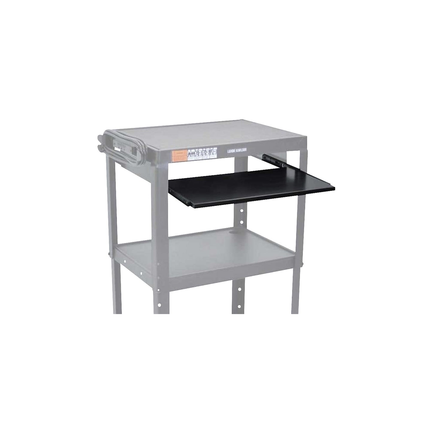 Keyboard drawer, for metal trolleys, with glide runner, WxD 475 x 300 mm, black.