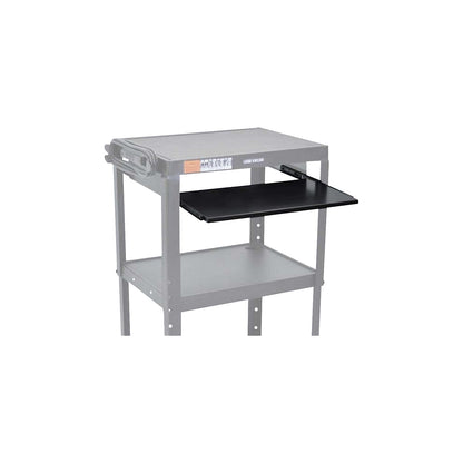 Keyboard drawer, for metal trolleys, with glide runner, WxD 475 x 300 mm, black.