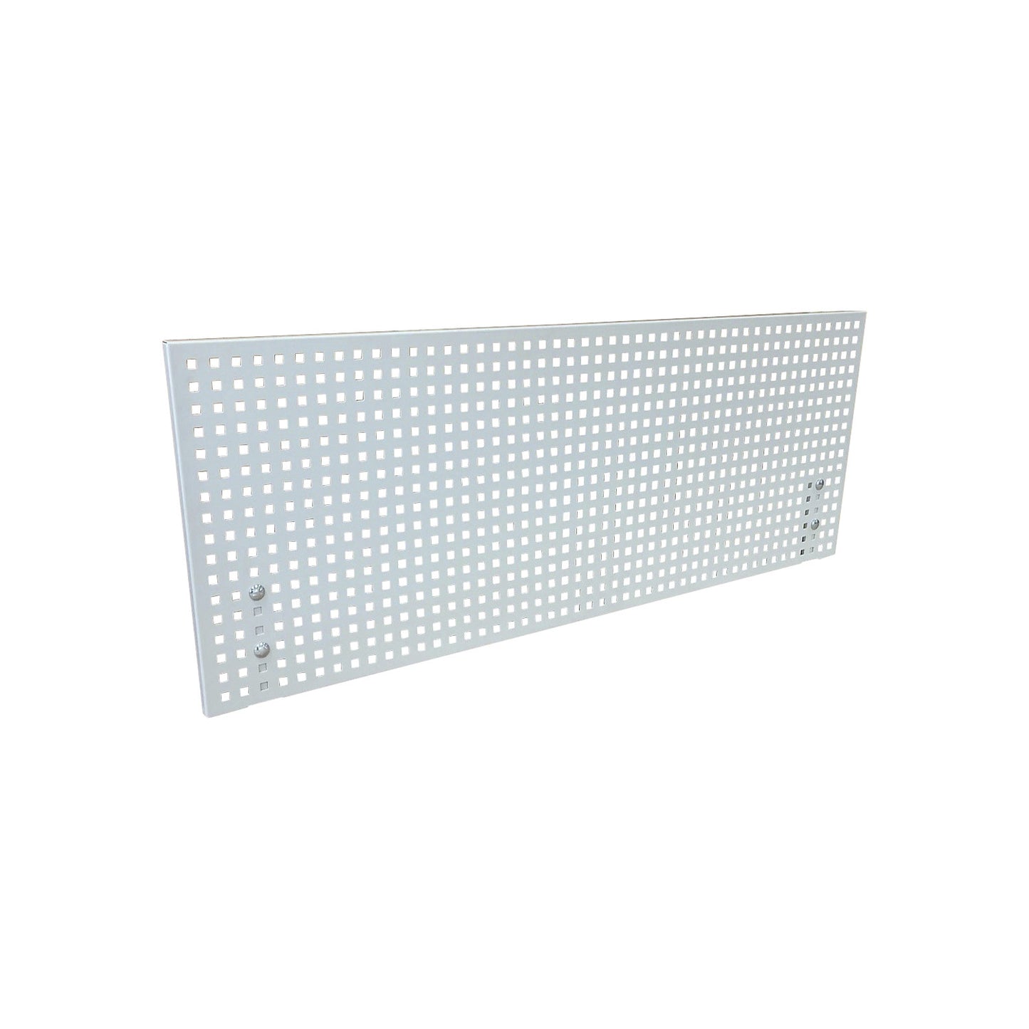 Perforated panel, WxH 1200 x 450 mm, light grey RAL 7035.