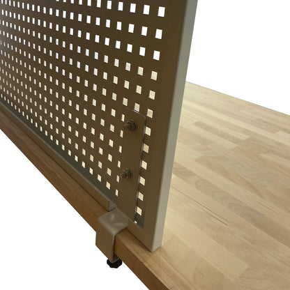 Perforated panel, WxH 1200 x 450 mm, light grey RAL 7035.