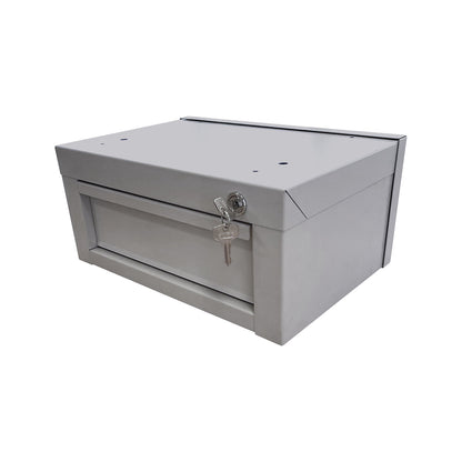 Single drawer, height 100 mm, for work table, light grey RAL 7035.