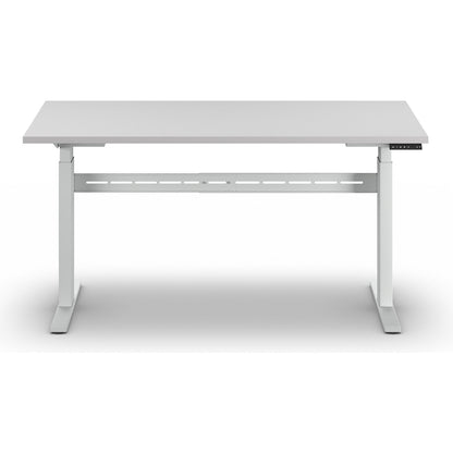 Work table, electrically height adjustable - max. load 300 kg, height 740 - 1195 mm, melamine top, WxD 1500 x 700 mm.