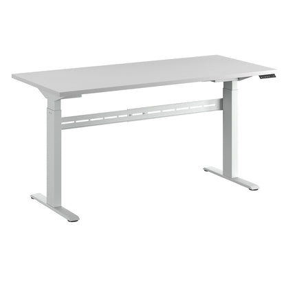 Work table, electrically height adjustable - max. load 300 kg, height 740 - 1195 mm, melamine top, WxD 1500 x 700 mm.