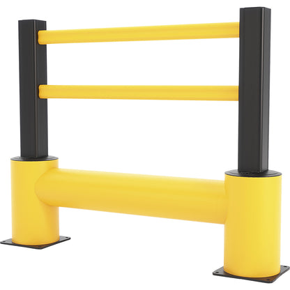 FLEX IMPACT® crash protection railing, post height 1150 mm, overall width 1450 mm.