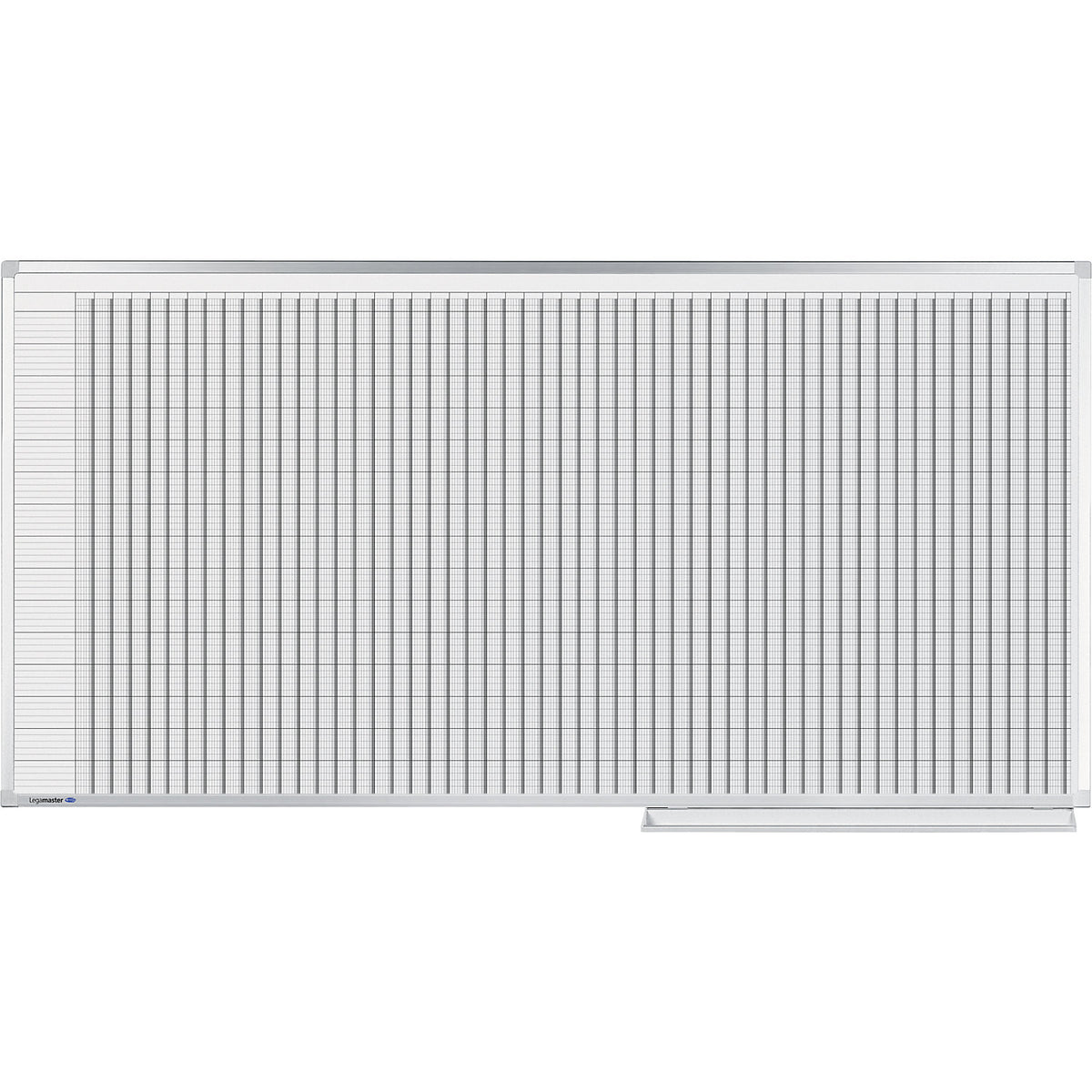 Professional yearly planner, 7 day week, for 75 people, WxH 2000 x 1000 mm.