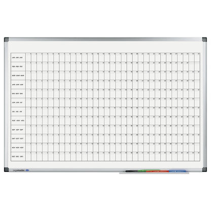 Premium yearly planner, monthly planner, magnetic, WxH 900 x 600 mm, horizontal division.