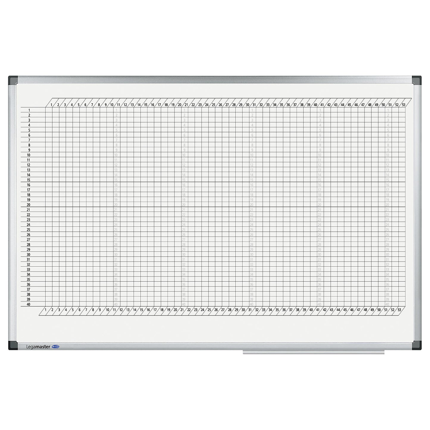 Premium yearly planner, 53 week planning, vertical division, WxH 900 x 600 mm.