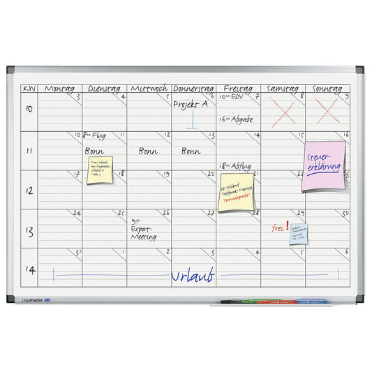 Premium universal planner, for 5 persons/objects, WxH 900 x 600 mm.