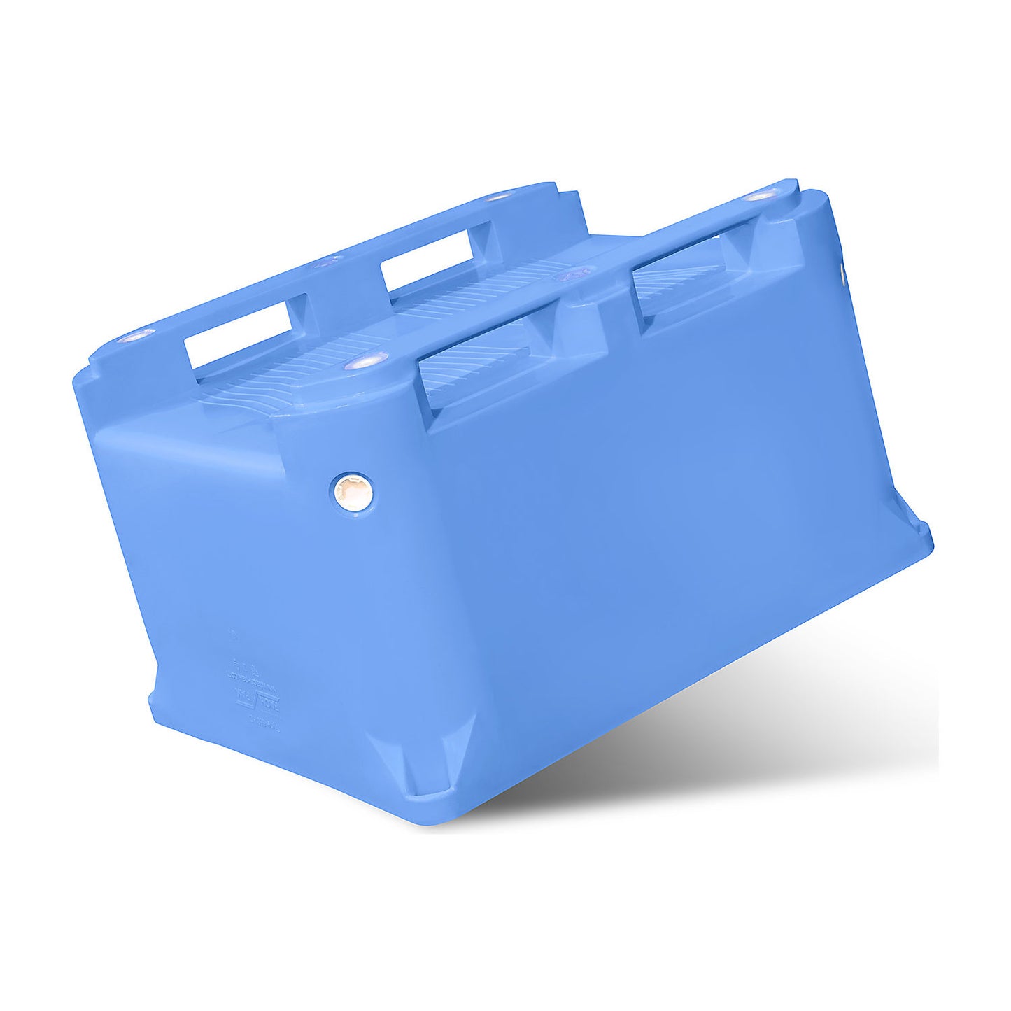 Insulated container, type A, capacity 445 l, LxWxH 1230 x 1030 x 580 mm, blue.
