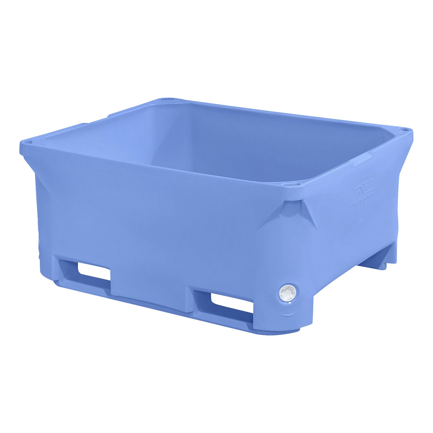 Insulated container, type A, capacity 445 l, LxWxH 1230 x 1030 x 580 mm, blue.