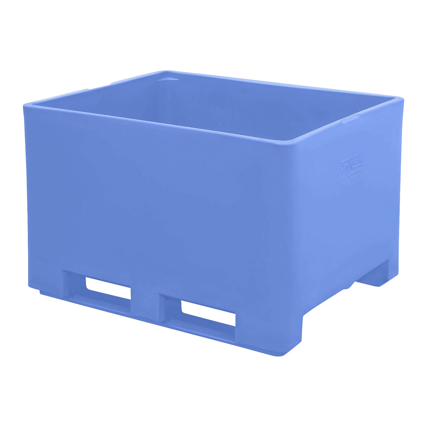 Insulated container, type A, capacity 630 l, LxWxH 1200 x 1000 x 785 mm, blue.