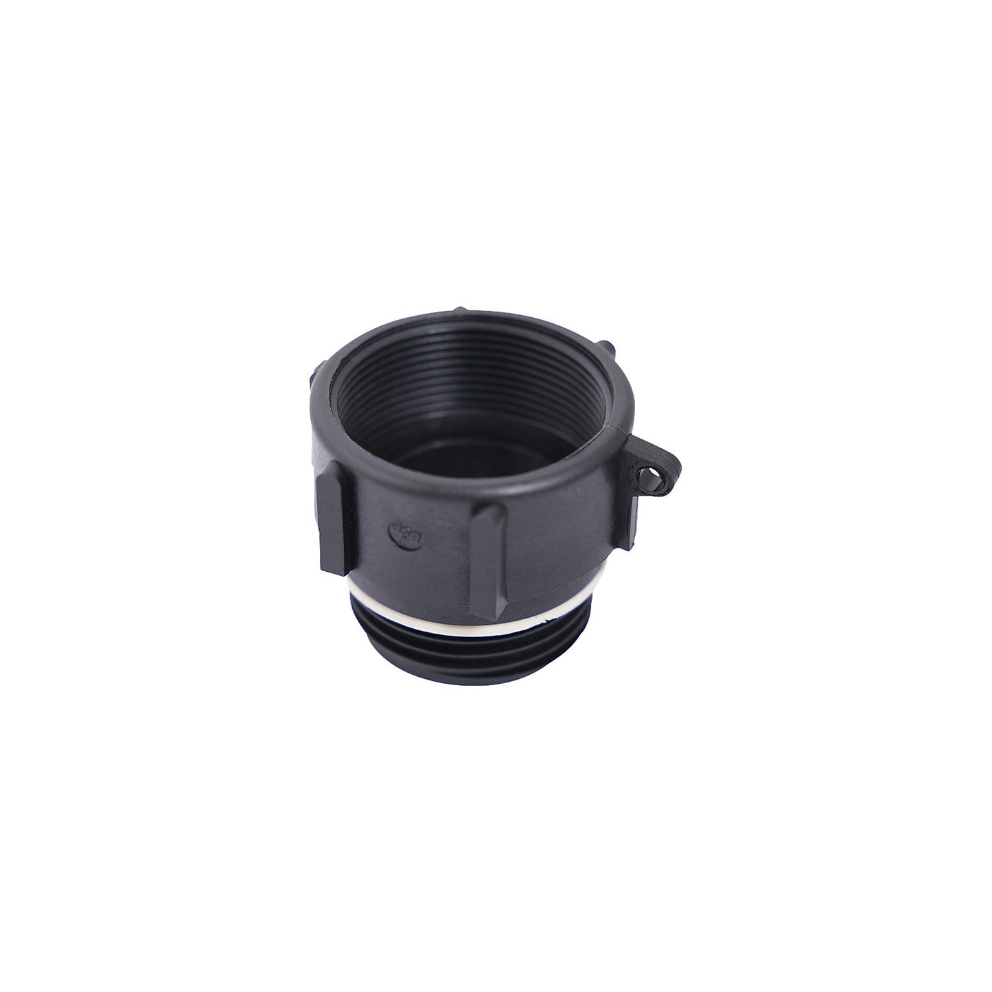 Adapter, for insulated containers, S 56x4 outside to 2'' BSP inside, black.