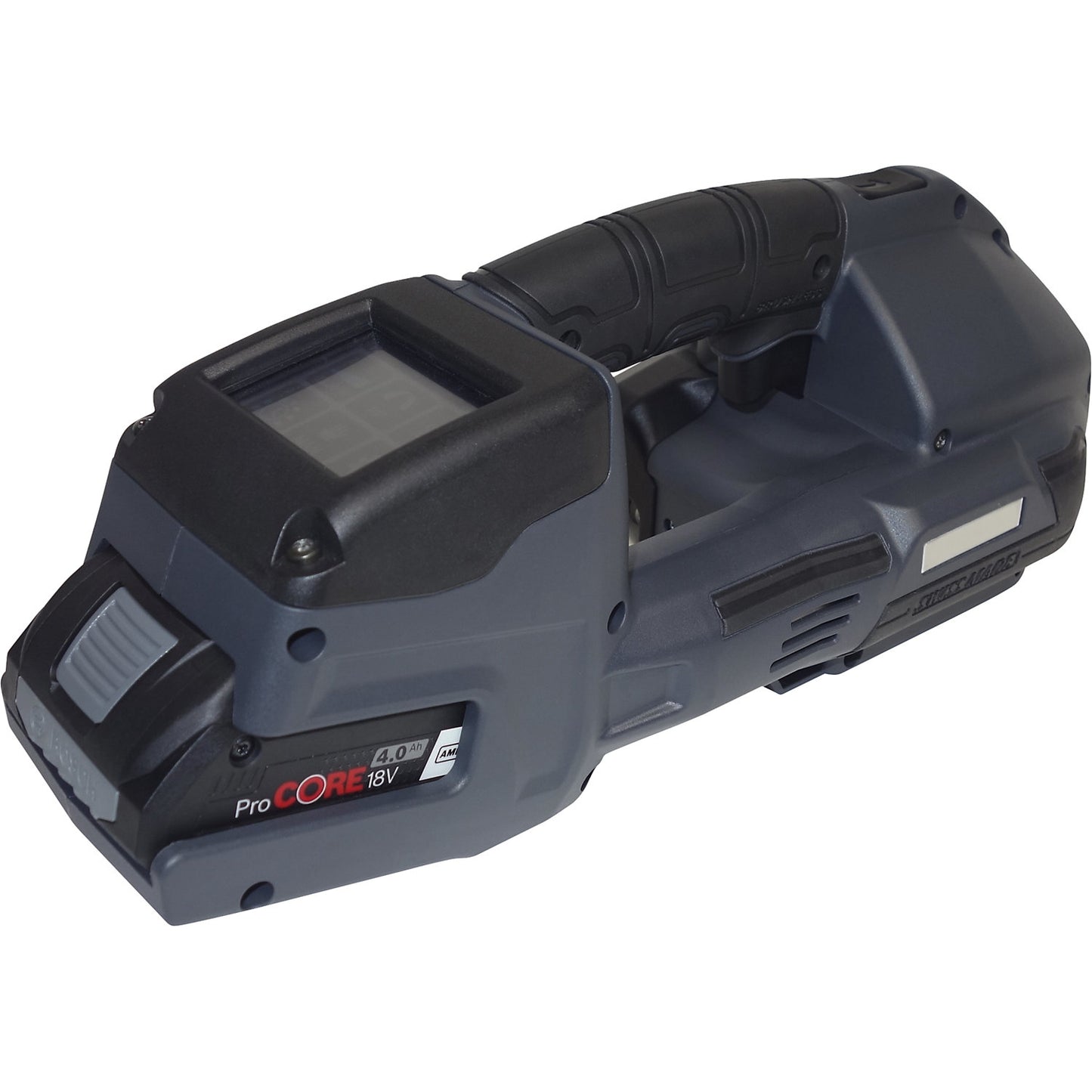 BXT-4 rechargeable strapping tool for PP and PET strapping, fully automatic, black, professional, for strap width 9 - 13 mm.