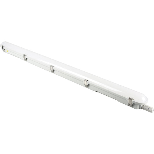 LED diffuser luminaire for damp rooms, 2 row lighting, LxWxH 610 x 82 x 75 mm, 4000 K.