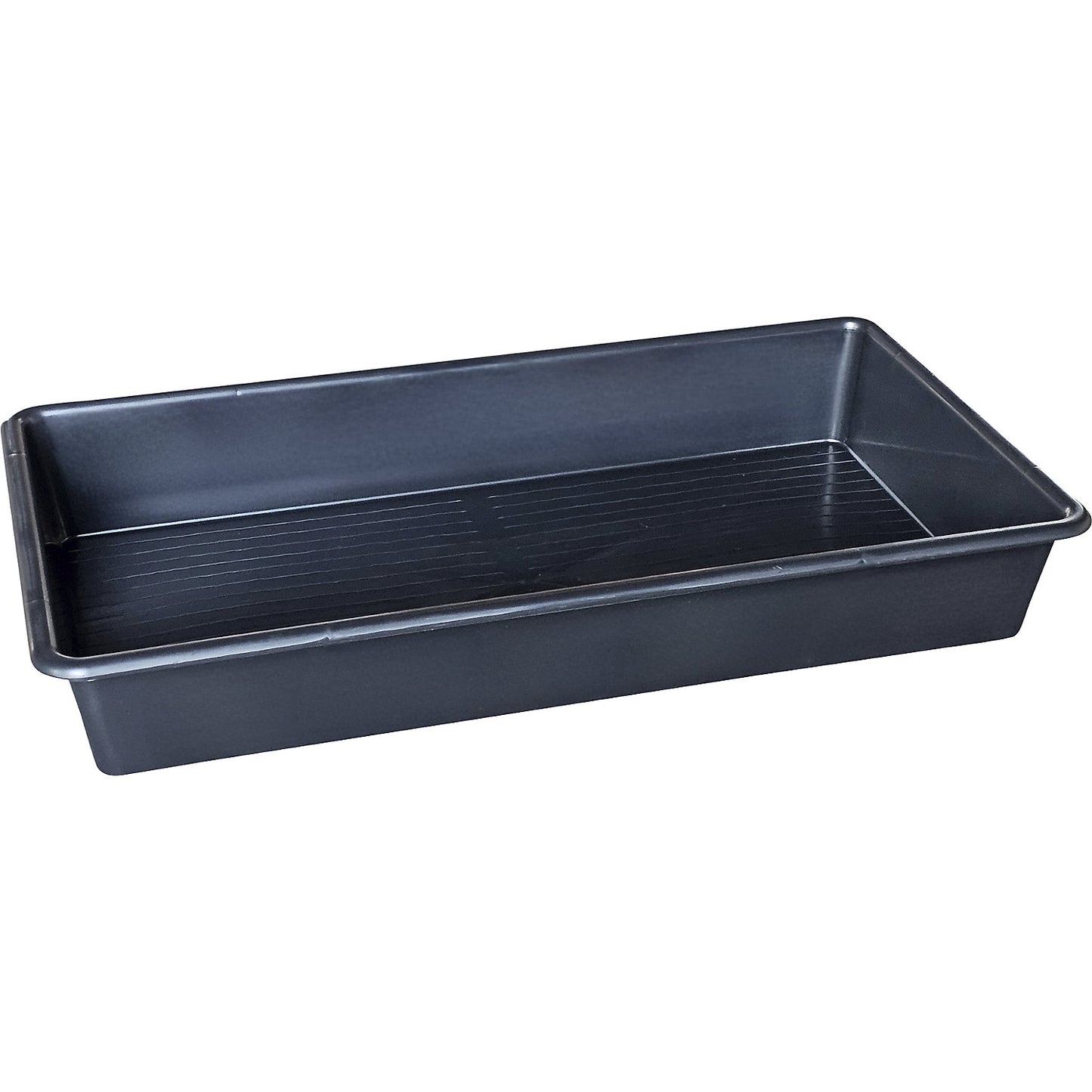 PE sump tray for small containers, volume 64.5 l, without certification, without grate.