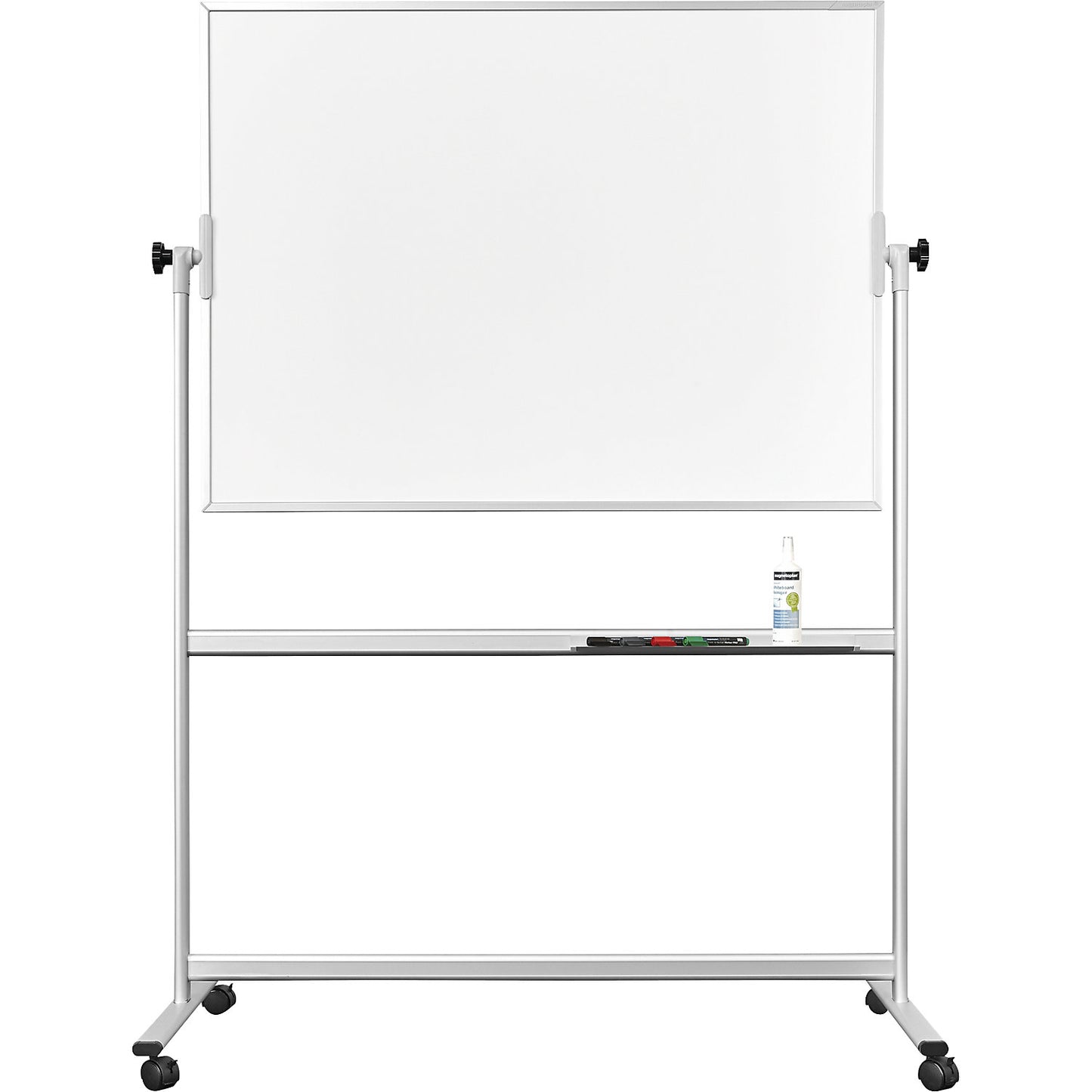 Type SP whiteboard set, mobile, sheet steel, painted, with storage tray, HxW 1834 x 1320 mm.