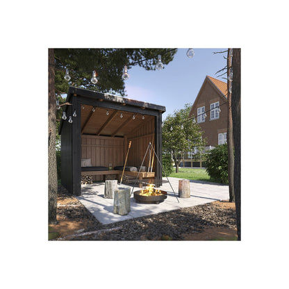 Nordic BBQ hut, made of wood, HxWxD 2200 x 2180 x 2290 mm (5 m²).