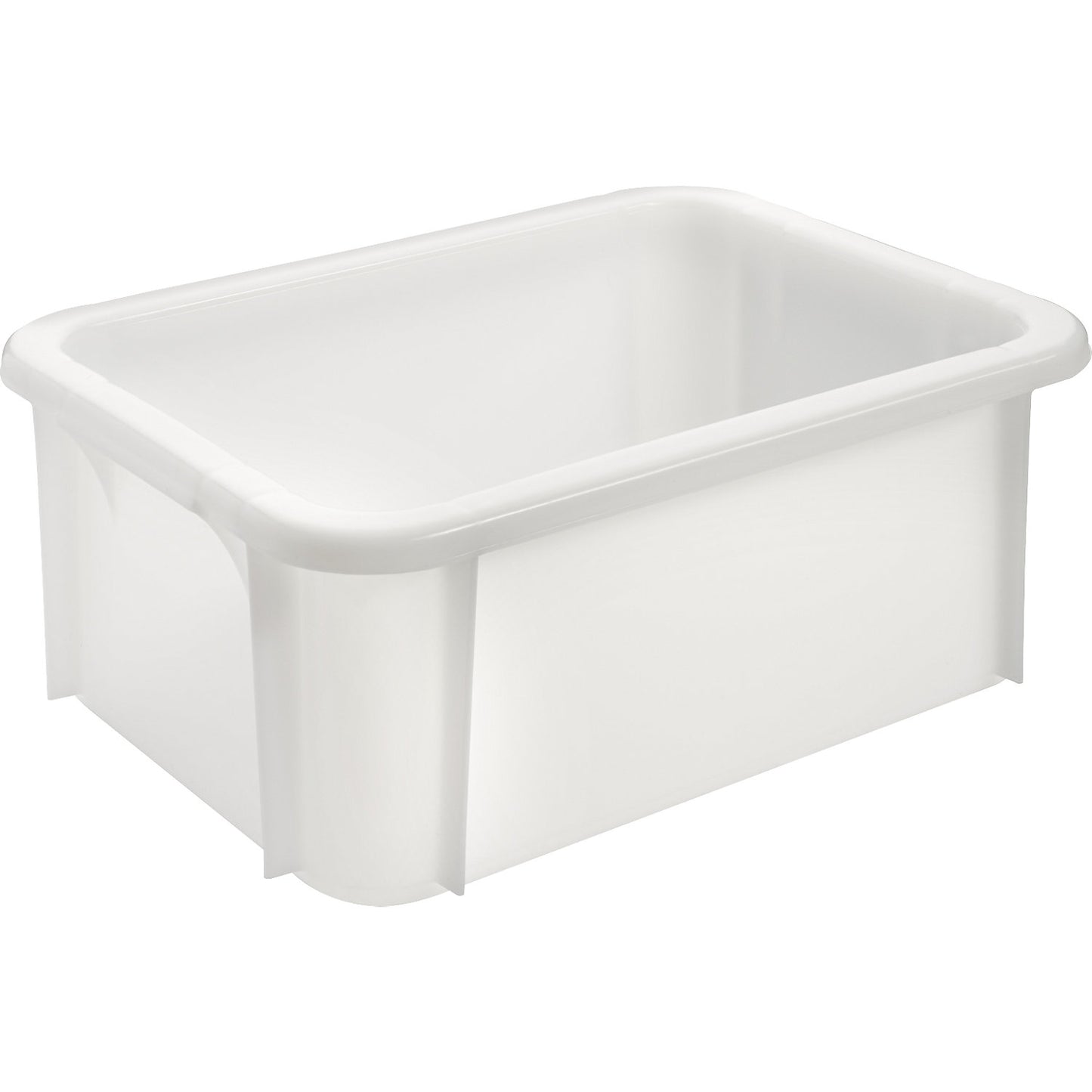 Plastic container, natural colour, stackable, LxWxH 400 x 300 x 165 mm.