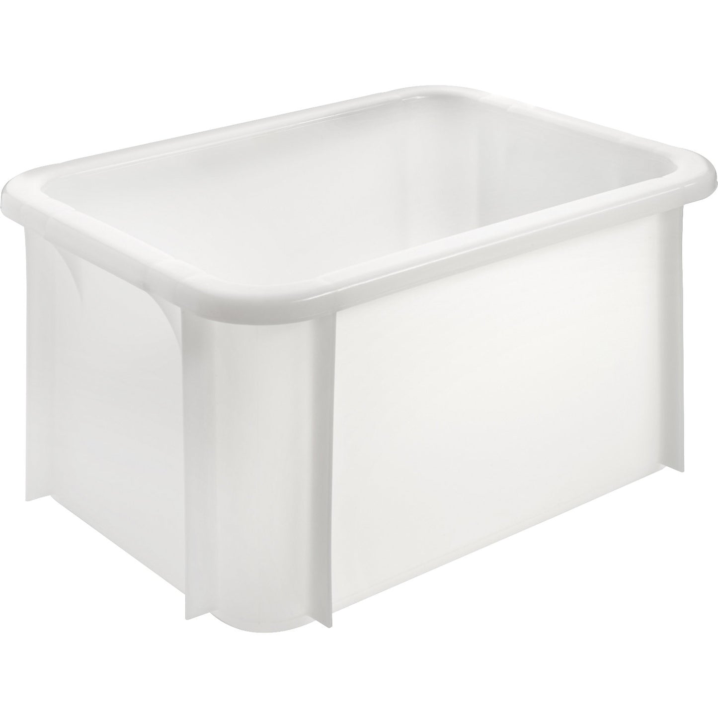 Plastic container, natural colour, stackable, LxWxH 400 x 300 x 215 mm.