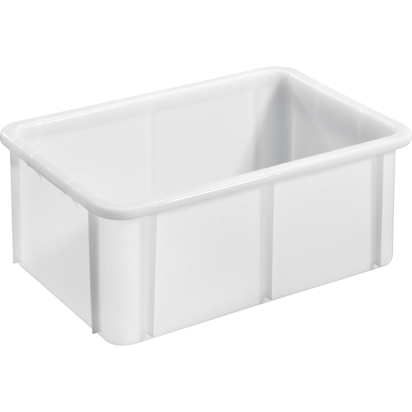 Plastic container, natural colour, stackable, LxWxH 600 x 400 x 215 mm.