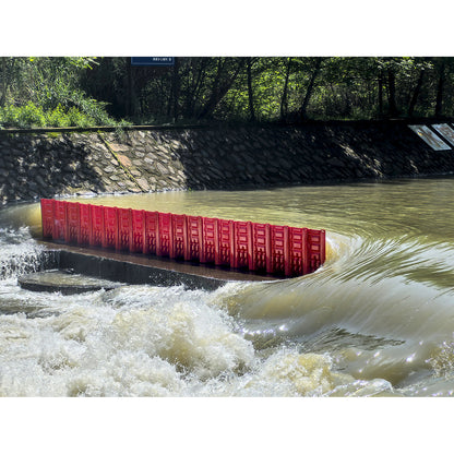 Flood barrier, plastic, LxWxH 200 x 680 x 528 mm, end piece, 1 pair.