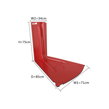 Flood barrier, plastic, LxWxH 900 x 1000 x 750 mm, outside corner piece.
