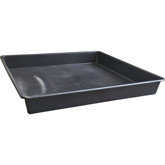 Universal small container tray, capacity 144 l, 1200 x 1200 x 120 mm, stackable.